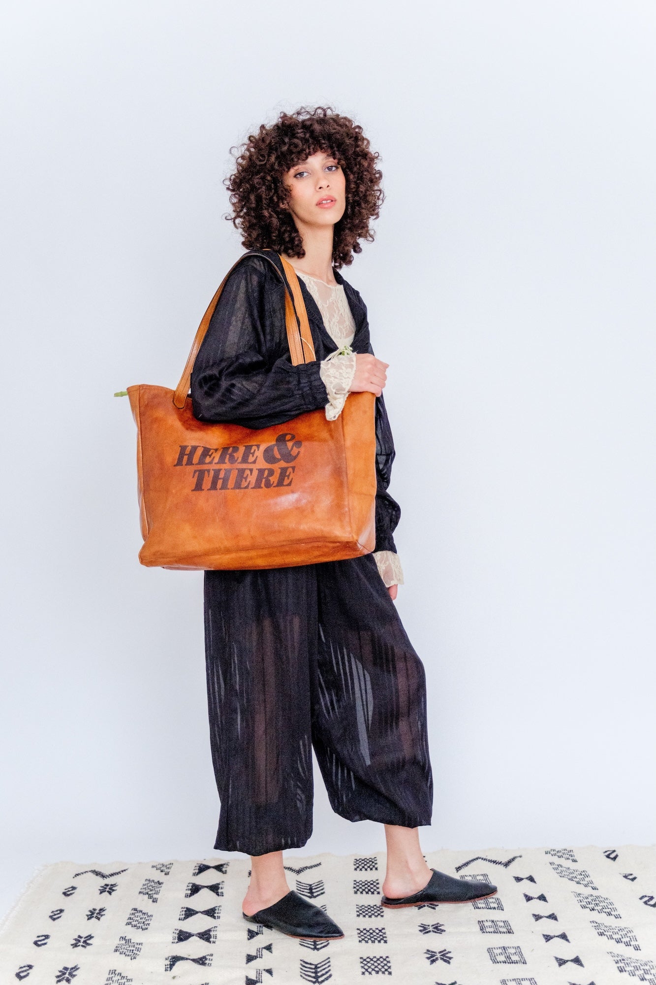 Natural Leather Beach Bag