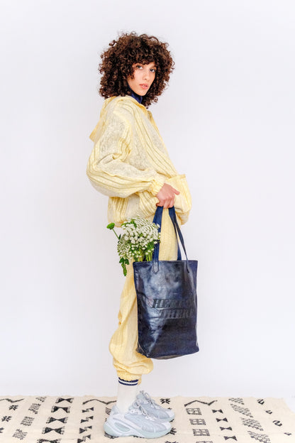 Sm Natural Leather Tote